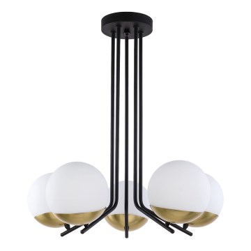 Jupiter 1720 - Hängande Ljuskrona Tomte 5xE14/40W/230V mässing