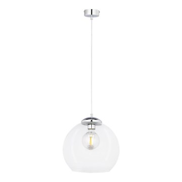 Jupiter 1783 - AS 1 - Ljuskrona med textilsladd ASTI 1xE27/60W/230V skinande krom