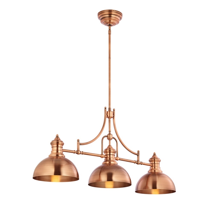 Jupiter 1791 - PT3 - Taklampa PLATINO 3xE27/60W/230V kopparfinish