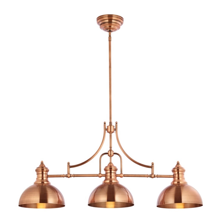 Jupiter 1791 - PT3 - Taklampa PLATINO 3xE27/60W/230V kopparfinish