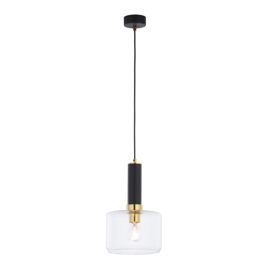 Jupiter 1846 - VA1 - Ljuskrona med snöre VANES 1xE27/60W/230V mässing/svart
