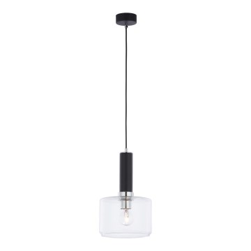 Jupiter 1855 - VA1 - Ljuskrona med textilsladd VANES 1xE27/60W/230V skinande krom/svart