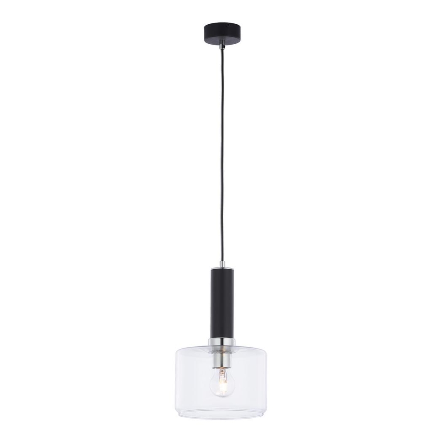 Jupiter 1855 - VA1 - Ljuskrona med textilsladd VANES 1xE27/60W/230V skinande krom/svart