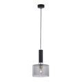 Jupiter 1858 - VA1 - Ljuskrona med snöre VANES 1xE27/60W/230V silver/svart