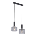 Jupiter 1859 - VA2 - Ljuskrona med snöre VANES 2xE27/60W/230V silver/svart