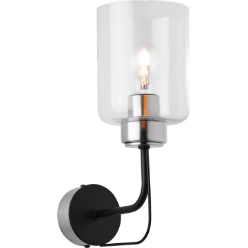Jupiter 1885 - Vägglampa CERES 1xE27/15W/230V matt krom/svart