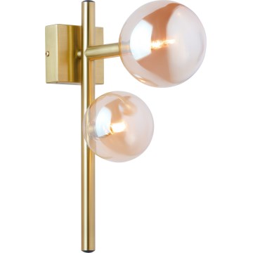 Jupiter 1900 - Vägglampa NEPTUN 2xG9/14W/230V guld/rökbeige