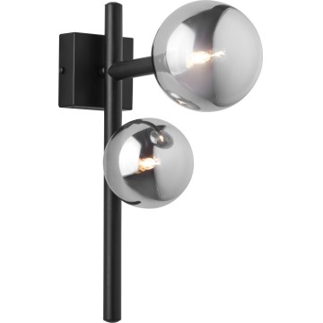 Jupiter 1909 - Vägglampa NEPTUN 2xG9/14W/230V svart/rökgrå