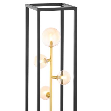 Jupiter 1911 - Golvlampa NEPTUN 4xG9/14W/230V guld/svart/rökbeige