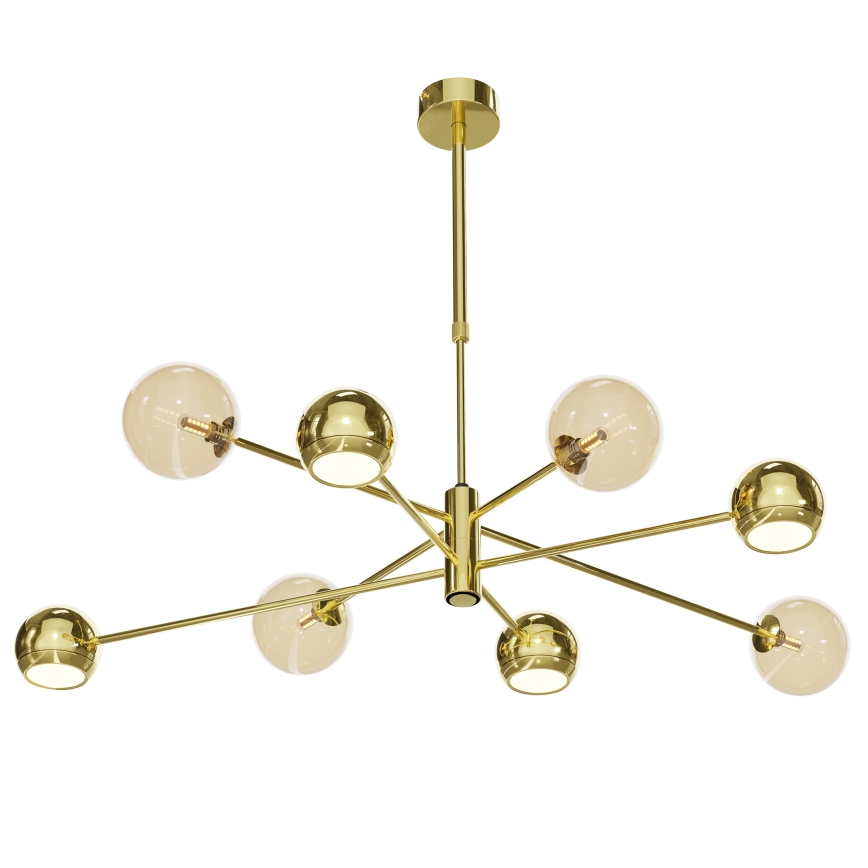 Jupiter 1969 - Ljuskrona på fot MOKA 4xGU10/10W/230V + 4xG9/10W/230V guld/beige