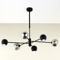 Jupiter 1974 - Pendelkrona MOKA 3xGU10/10W/230V + 3xG9/10W/230V svart/skinande krom