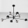 Jupiter 1975 - Pendelkrona MOKA 4xGU10/10W/230V + 4xG9/10W/230V svart/skinande krom