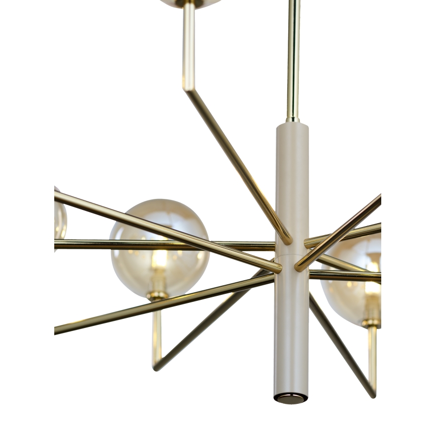 Jupiter 1977 - Pendelkrona FEME 10xG9/10W/230V guld/beige