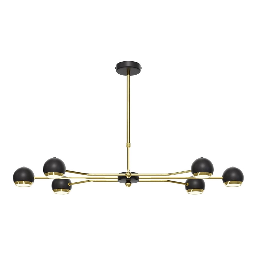 Jupiter 1979 - Pendelkrona TIANA 6xGU10/10W/230V svart/guld