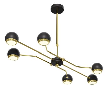 Jupiter 1979 - Pendelkrona TIANA 6xGU10/10W/230V svart/guld