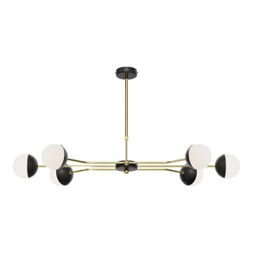 Jupiter 1981 - Pendelkrona TRENTO 6xG9/10W/230V svart/guld
