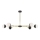 Jupiter 1981 - Pendelkrona TRENTO 6xG9/10W/230V svart/guld