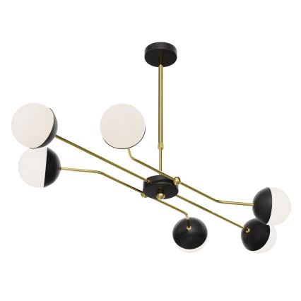 Jupiter 1981 - Pendelkrona TRENTO 6xG9/10W/230V svart/guld