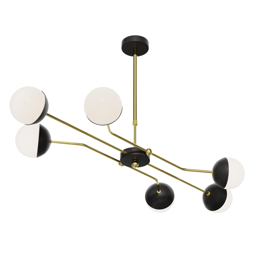 Jupiter 1981 - Pendelkrona TRENTO 6xG9/10W/230V svart/guld
