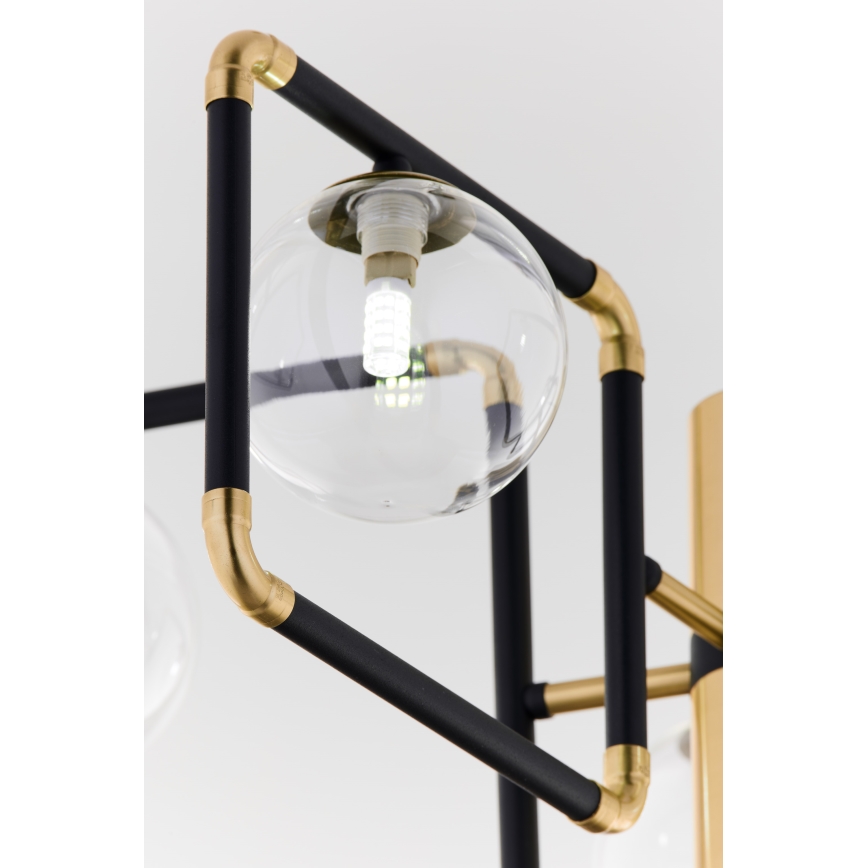 Jupiter 1985 - Pendelkrona IBRA 5xG9/10W/230V svart/guld