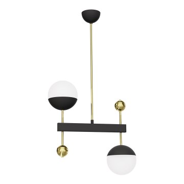 Jupiter 1986 - Pendelkrona DEGO 2xG9/10W/230V svart/guld