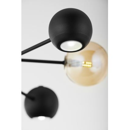 Jupiter 1993 - Pendelkrona MOKA 3xGU10/10W/230V + 3xG9/10W/230V svart/beige