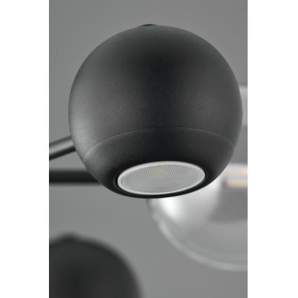 Jupiter 1995 - Pendelkrona MOKA 3xGU10/10W/230V + 3xG9/10W/230V svart/genomskinlig