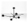 Jupiter 1996 - Pendelkrona MOKA 4xGU10/10W/230V + 4xG9/10W/230V svart/genomskinlig