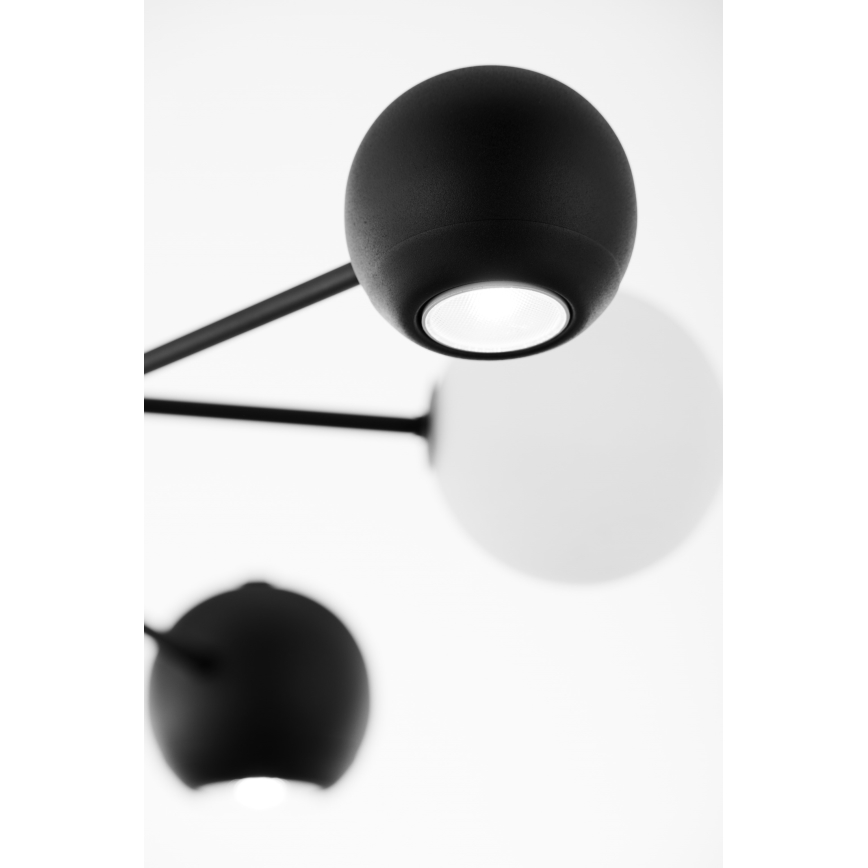 Jupiter 1997 - Pendelkrona MOKA 3xGU10/10W/230V + 3xG9/10W/230V svart/vit