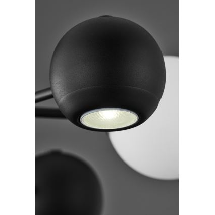 Jupiter 1997 - Pendelkrona MOKA 3xGU10/10W/230V + 3xG9/10W/230V svart/vit
