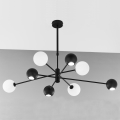 Jupiter 1998 - Pendelkrona MOKA 4xGU10/10W/230V + 4xG9/10W/230V svart/vit