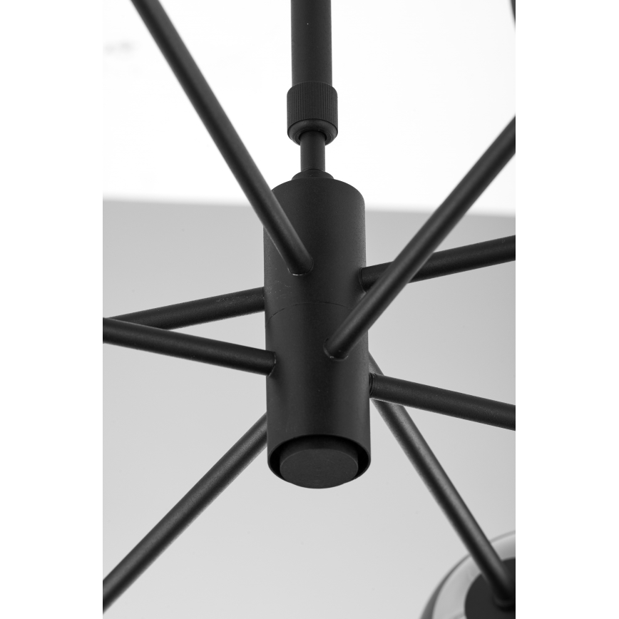 Jupiter 1998 - Pendelkrona MOKA 4xGU10/10W/230V + 4xG9/10W/230V svart/vit
