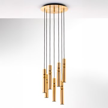 Jupiter 2021 - Ljuskrona med textilsladd ALAS 7xGU10/10W/230V guld