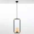 Jupiter 2024 - Ljuskrona med textilsladd ZAFRA 1xG9/10W/230V svart/guld/beige