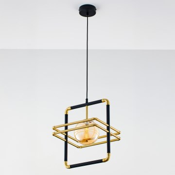 Jupiter 2025 - Ljuskrona med textilsladd FIORI 1xG9/10W/230V svart/guld/beige