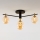 Jupiter 2031 - Ytmonterad ljuskrona FIGARO 4xG9/10W/230V svart/guld/beige