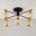 Jupiter 2032 - Ytmonterad ljuskrona FIGARO 5xG9/10W/230V svart/guld/beige
