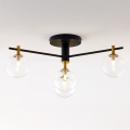Jupiter 2034 - Ytmonterad ljuskrona FIGARO 4xG9/10W/230V svart/guld/beige/genomskinlig