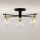 Jupiter 2035 - Ytmonterad ljuskrona FIGARO 5xG9/10W/230V svart/guld/beige/genomskinlig