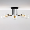 Jupiter 2040 - Pendelkrona BURANO 5xG9/10W/230V svart/guld/genomskinlig