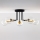 Jupiter 2040 - Pendelkrona BURANO 5xG9/10W/230V svart/guld/genomskinlig