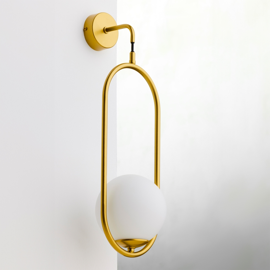 Jupiter 2043 - Vägglampa IGON 1xE14/40W/230V guld