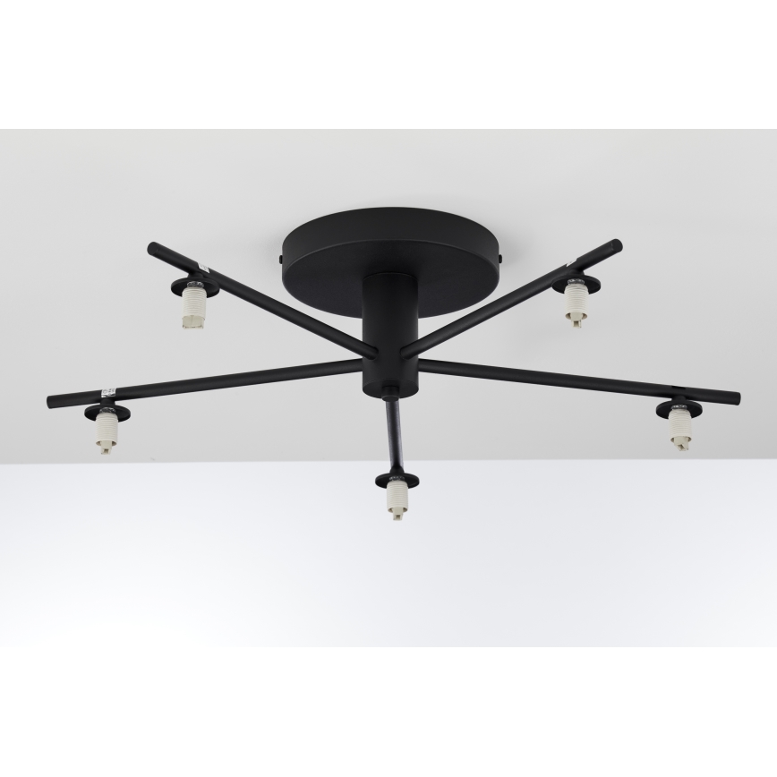 Jupiter 2046 - Ytmonterad ljuskrona PRATO 5xG9/10W/230V svart/genomskinlig