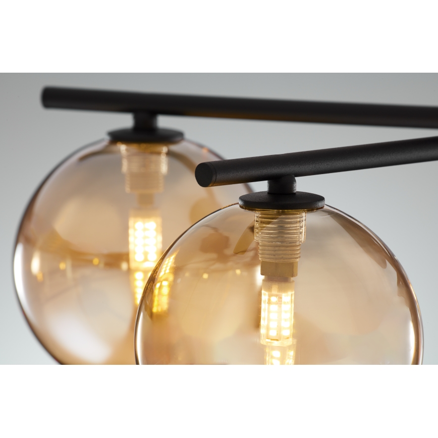 Jupiter 2047 - Ytmonterad ljuskrona PRATO 5xG9/10W/230V svart/beige
