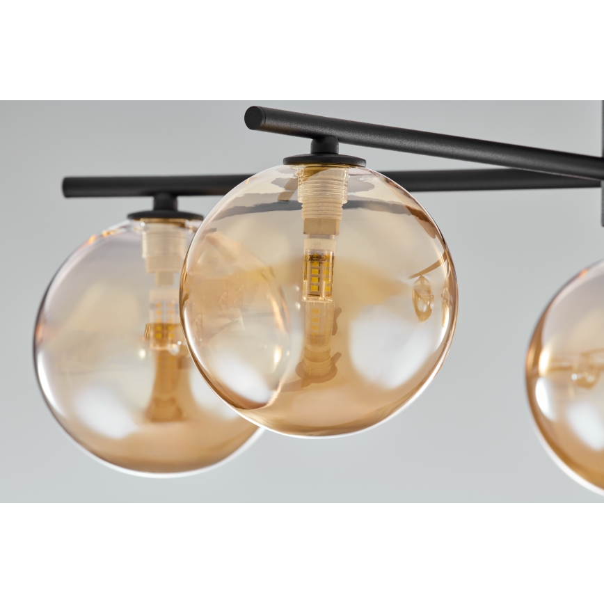 Jupiter 2047 - Ytmonterad ljuskrona PRATO 5xG9/10W/230V svart/beige