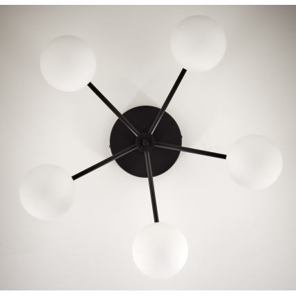 Jupiter 2049 - Ytmonterad taklampa PRATO 5xG9/14W/230V svart/vit