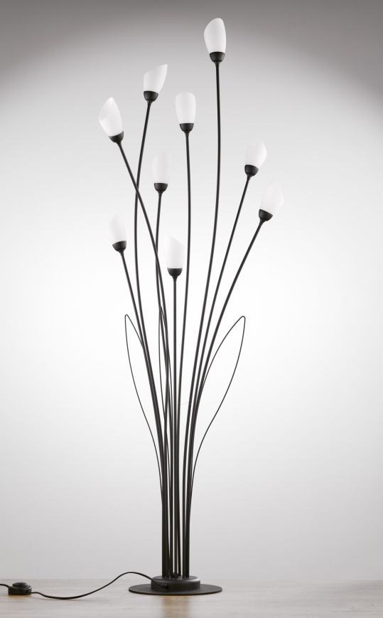 Jupiter 2058 - Golvlampa GLORIOSA 9xG9/14W/230V svart