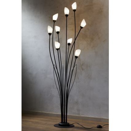 Jupiter 2058 - Golvlampa GLORIOSA 9xG9/14W/230V svart