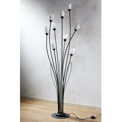 Jupiter 2058 - Golvlampa GLORIOSA 9xG9/14W/230V svart