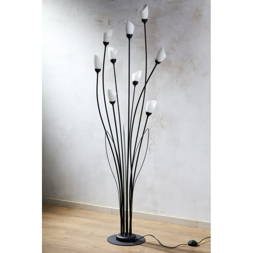 Jupiter 2058 - Golvlampa GLORIOSA 9xG9/14W/230V svart